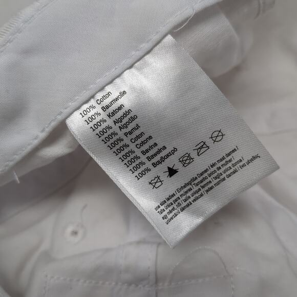 American Flag Slideback Hat Solid White One Size Adjustable Vent Holes - Picture 9 of 9